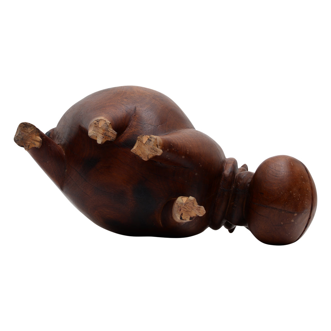 Hand Carved Wooden Hippo