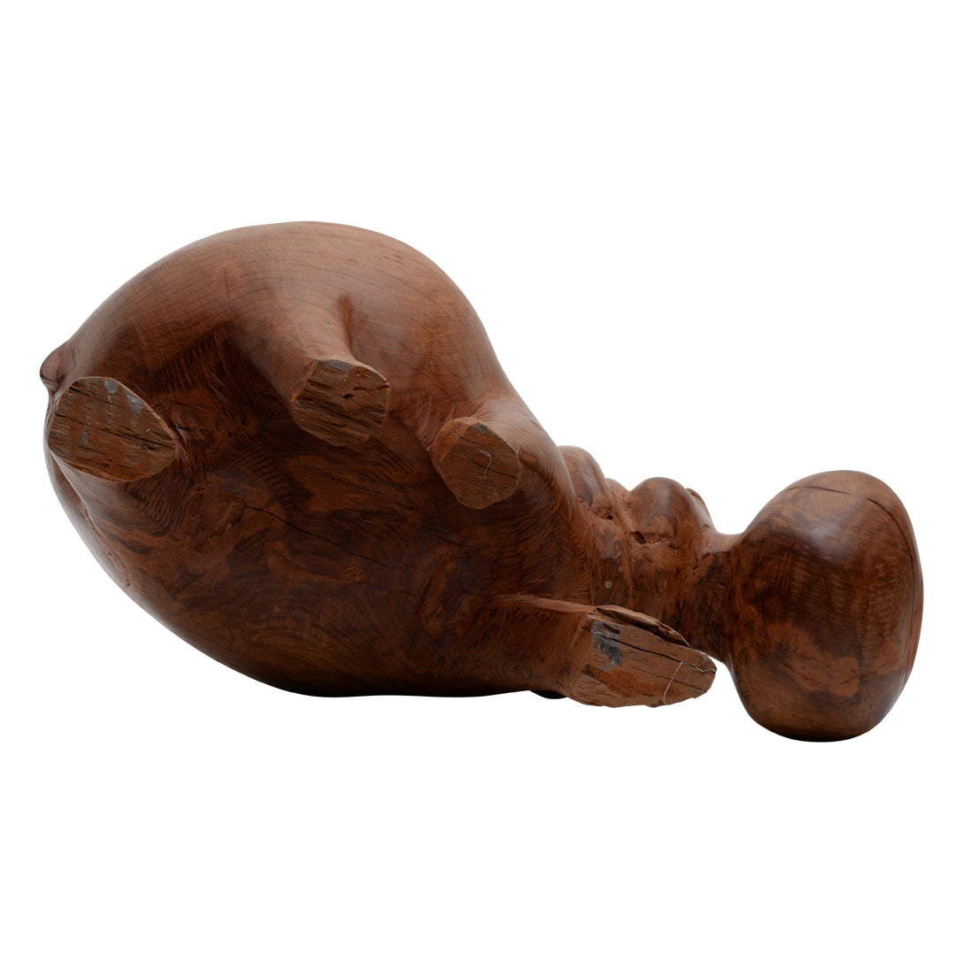 Hand Carved Wooden Hippo