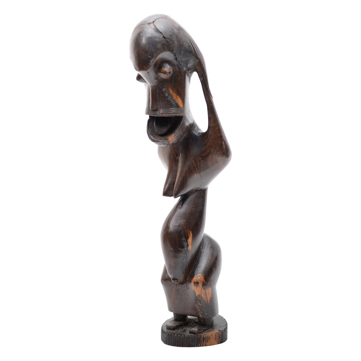 Wooden African ethnic totem wooden statue (as is condiition)