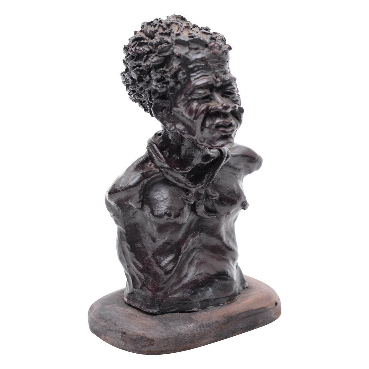 Older man with beard clay bust