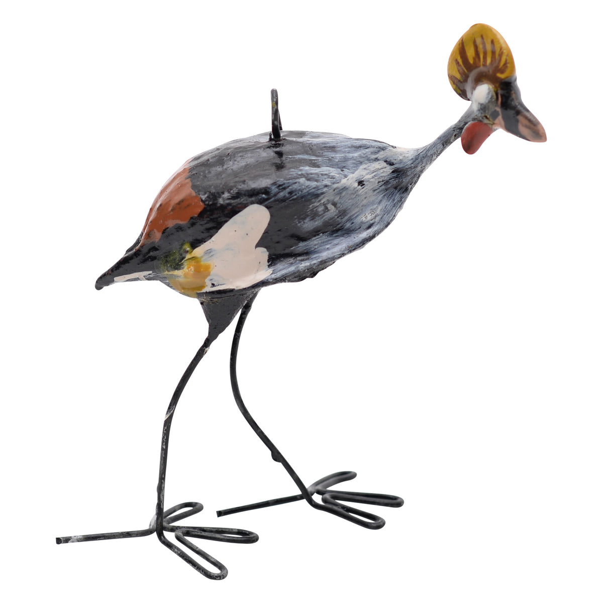 Crowned crane ornament