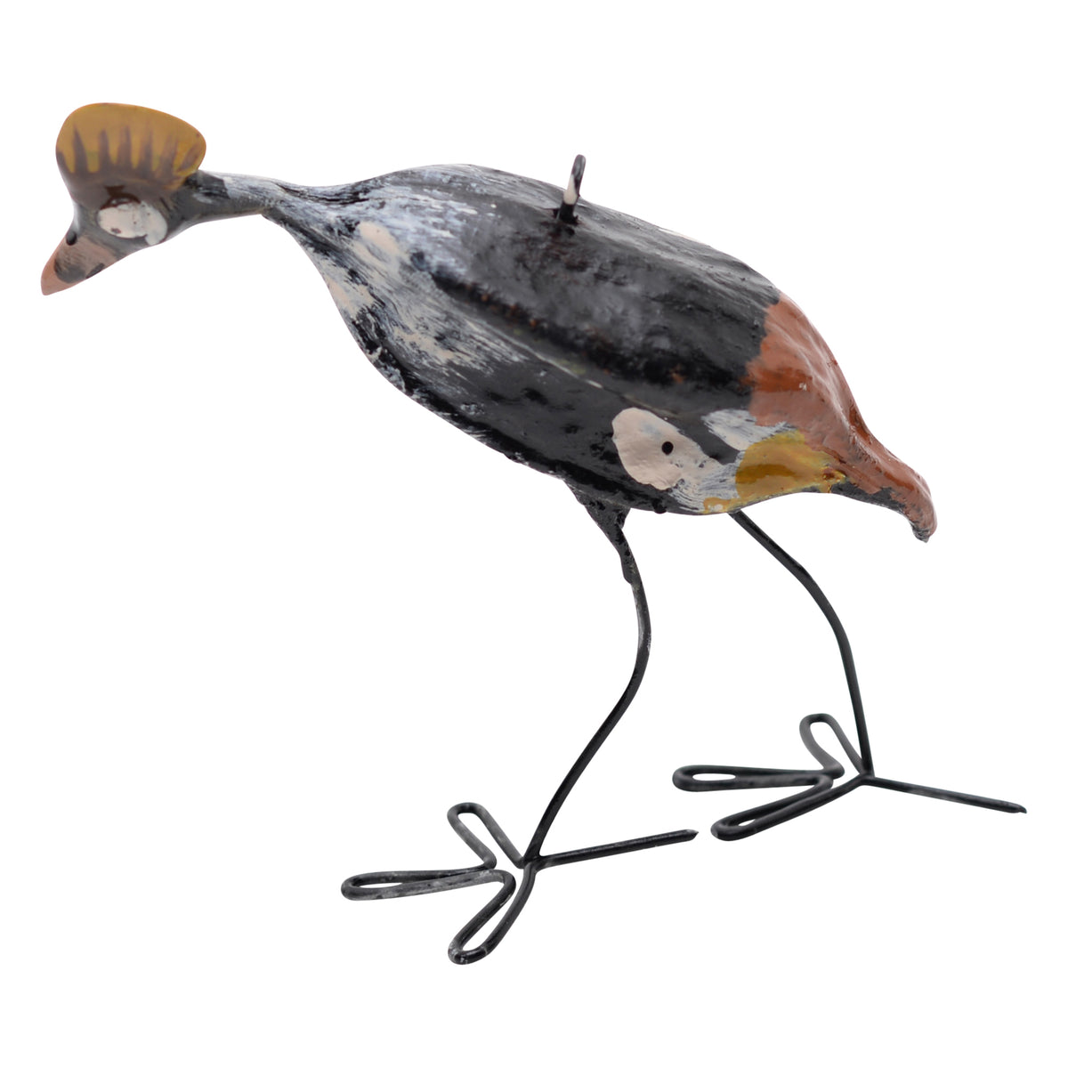 Crowned crane ornament