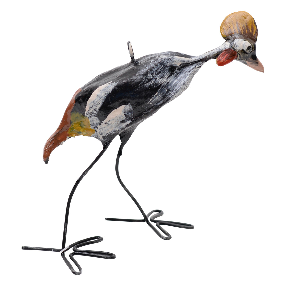 Crowned crane ornament
