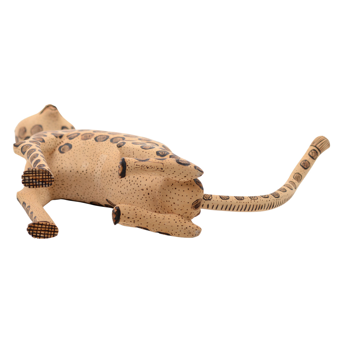 Whimsical leopard sculpture