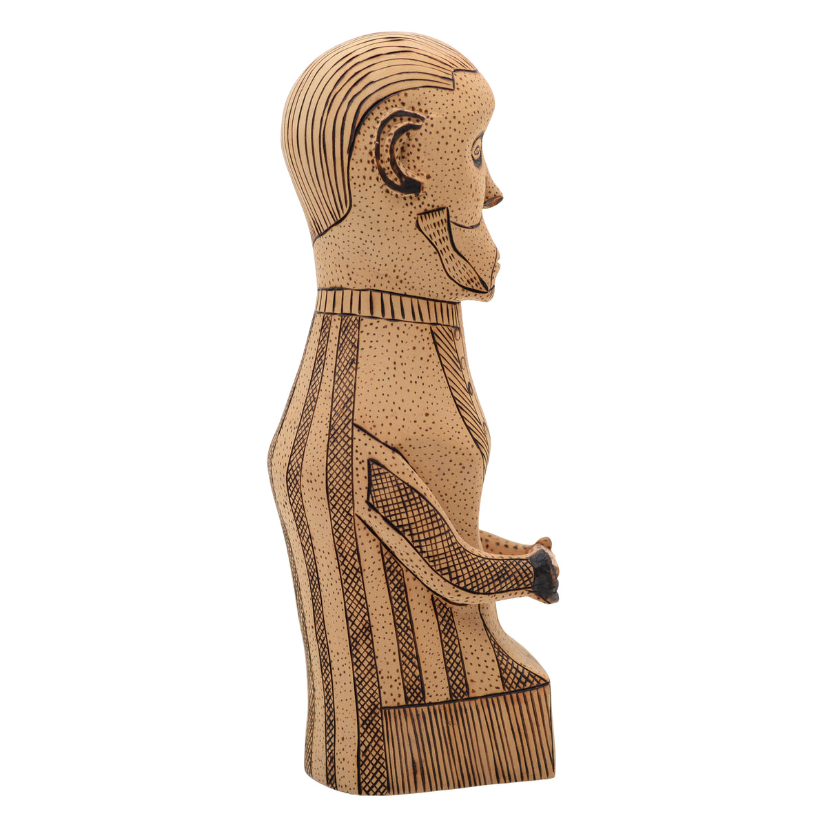 Whimsical farmer sculpture