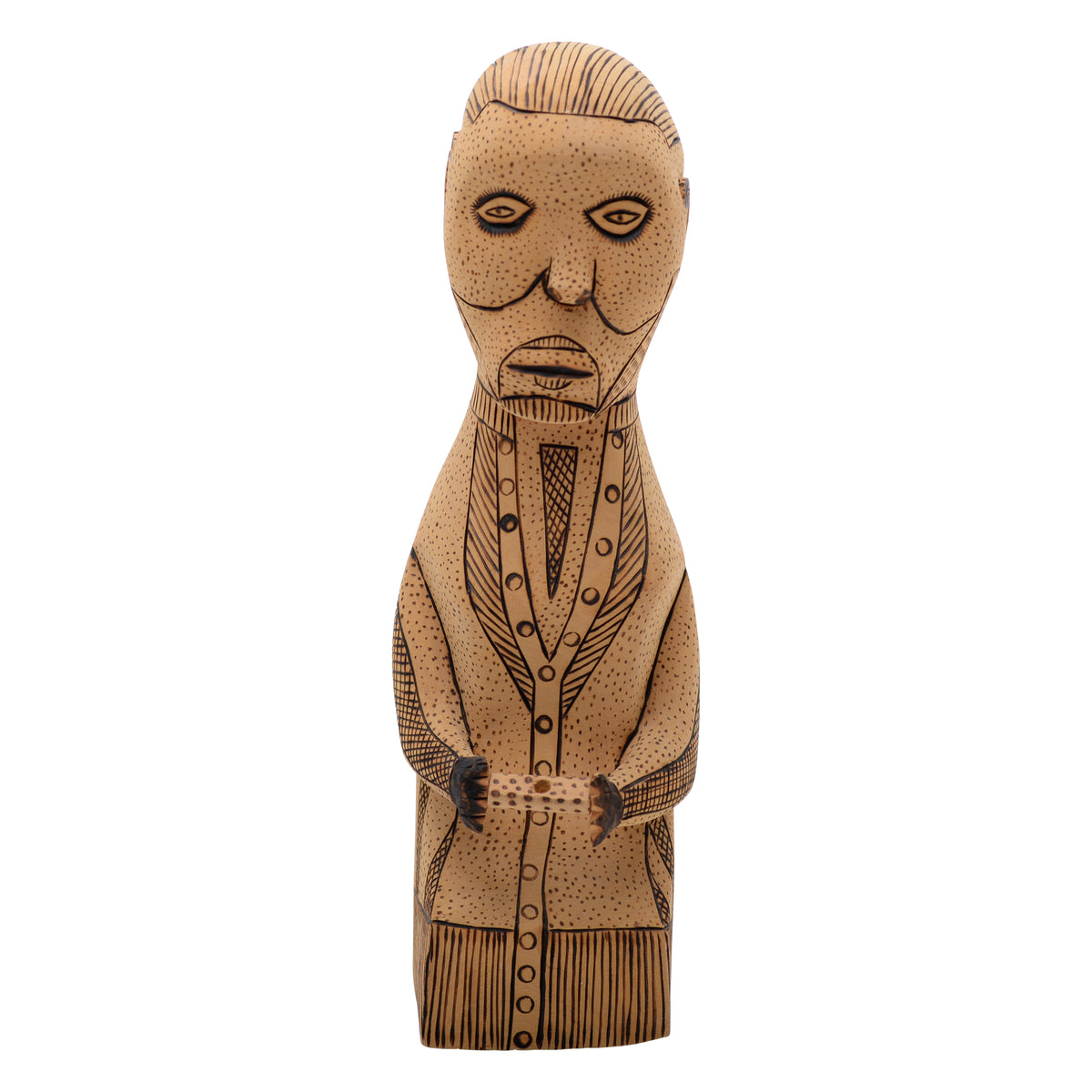Whimsical farmer sculpture