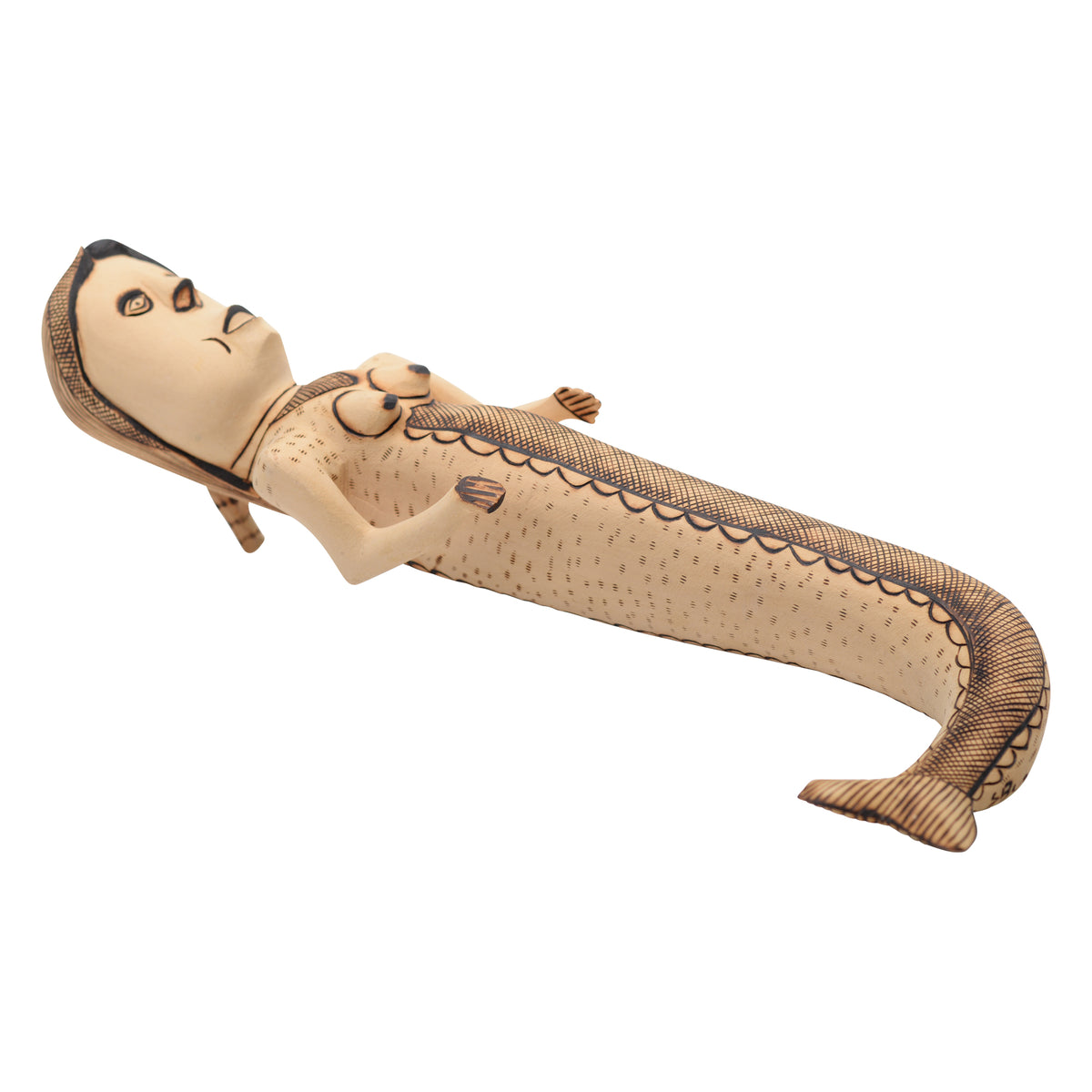 Whimsical siren sculpture