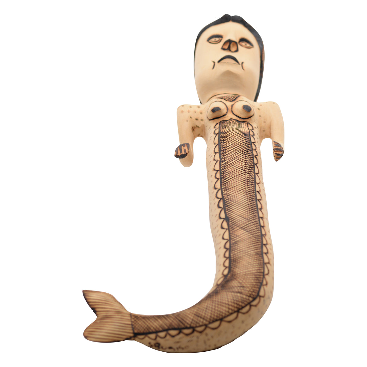 Whimsical siren sculpture