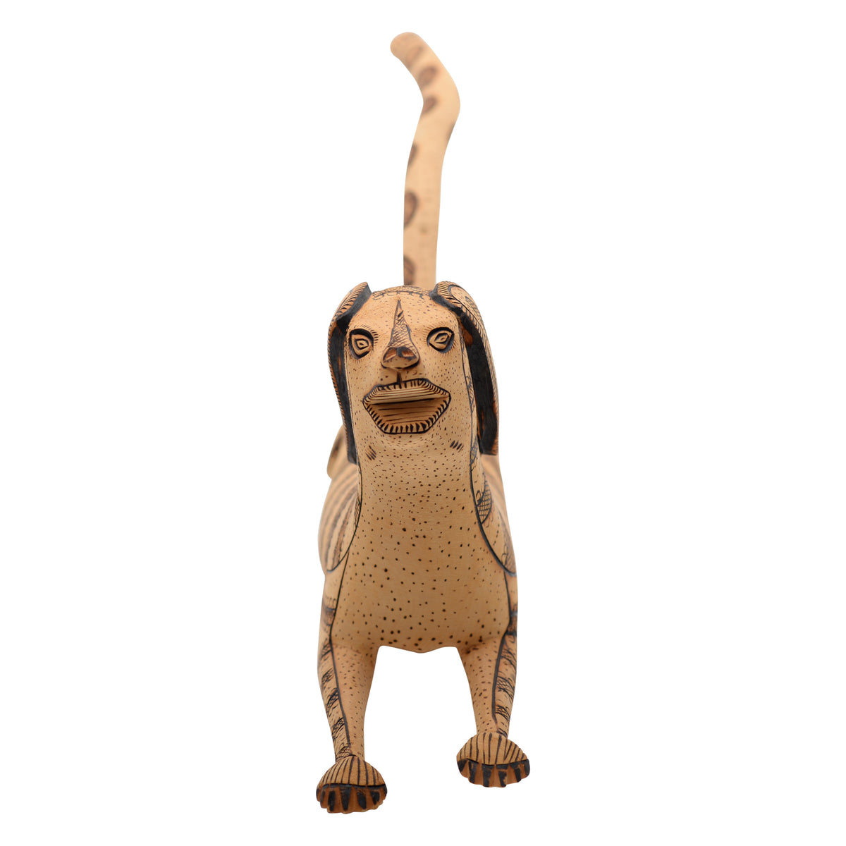 Whimsical dog sculpture