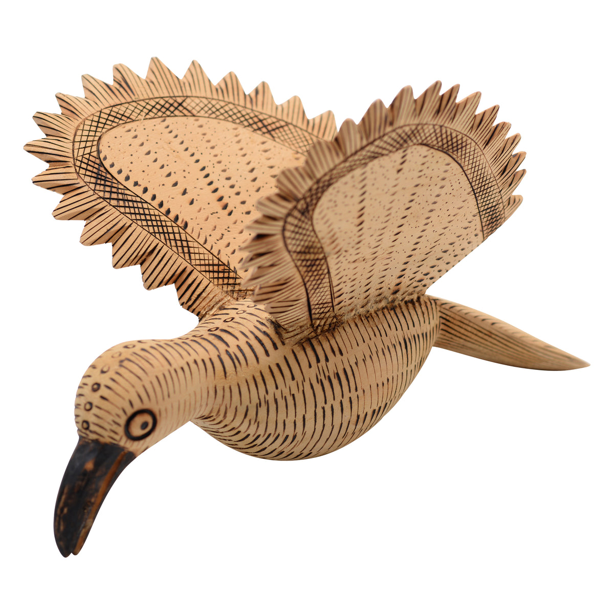 Whimsical sunbird sculpture