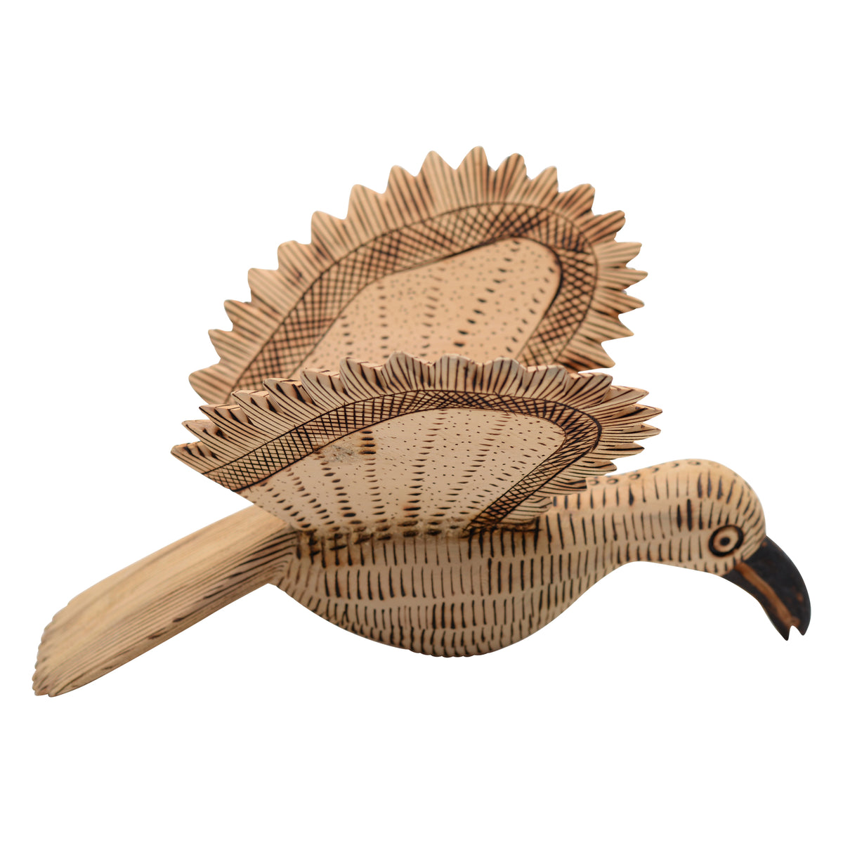 Whimsical sunbird sculpture