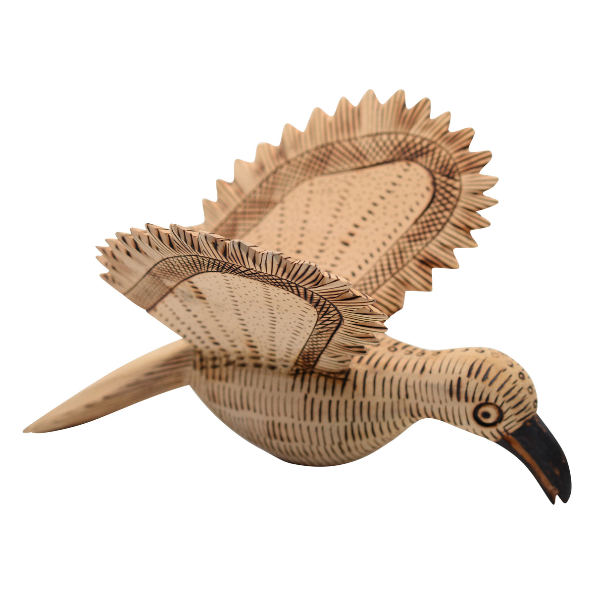 Whimsical sunbird sculpture