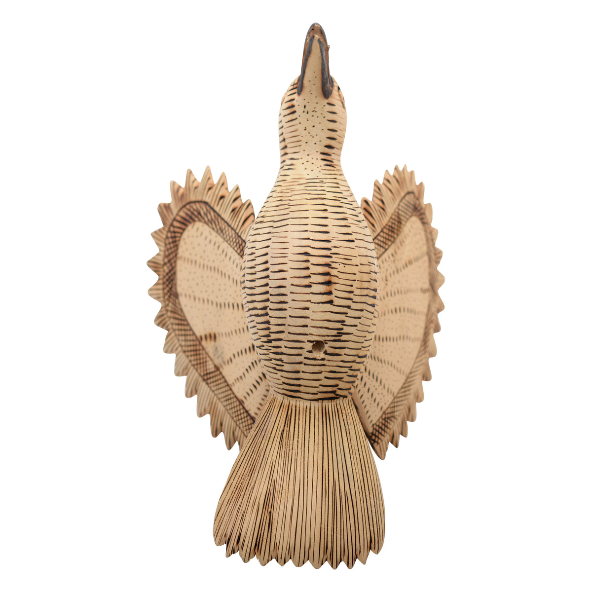 Whimsical sunbird sculpture