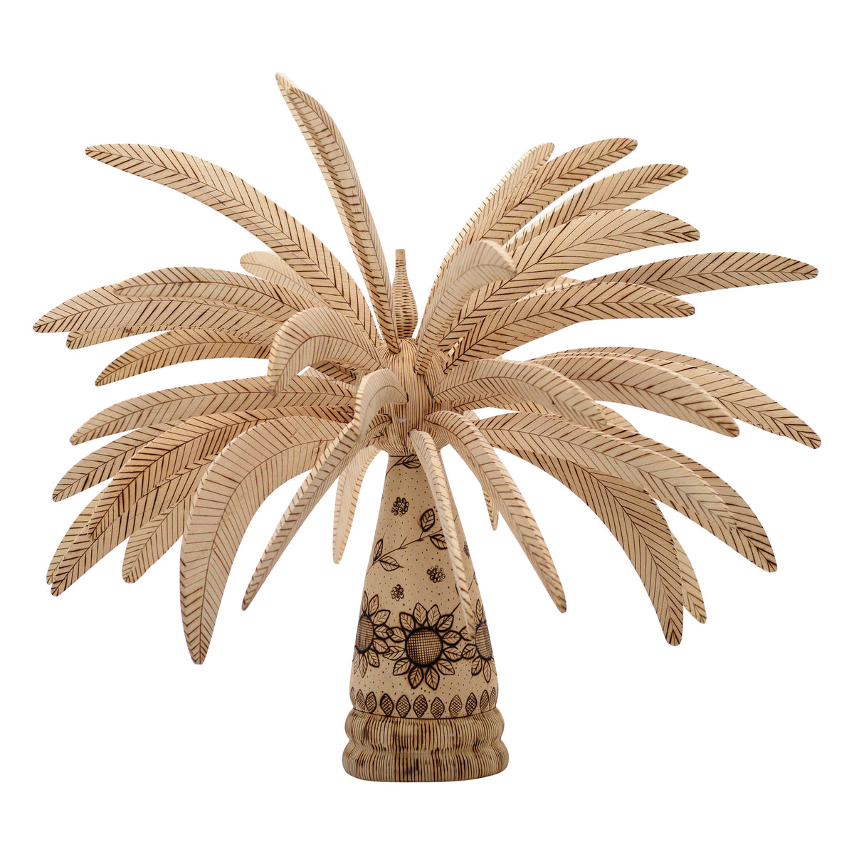 Whimsical palm sculpture