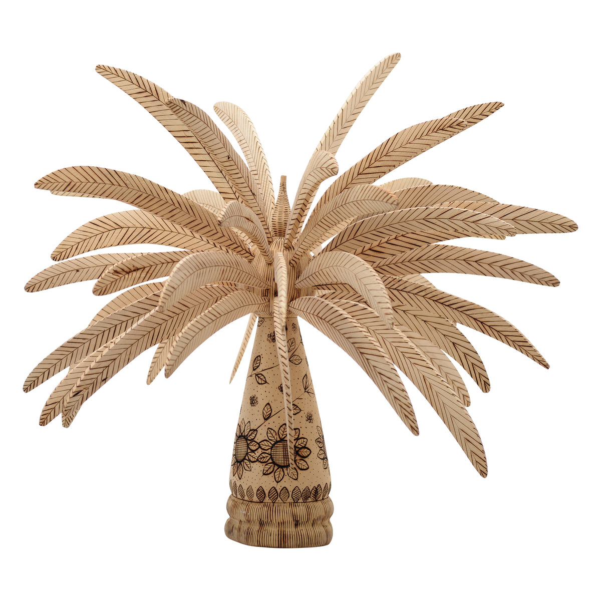 Whimsical palm sculpture