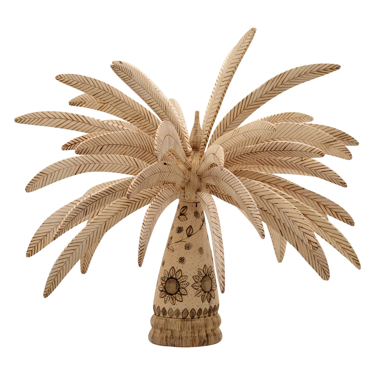 Whimsical palm sculpture