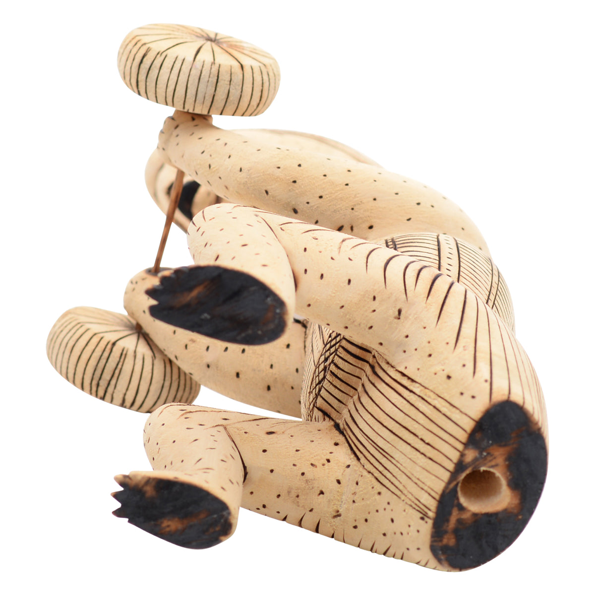 This whimsical folk art figure sculpture