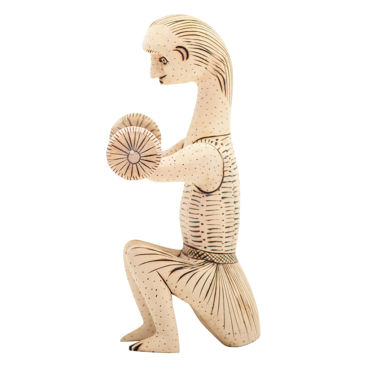 Whimsical folk art figure sculpture