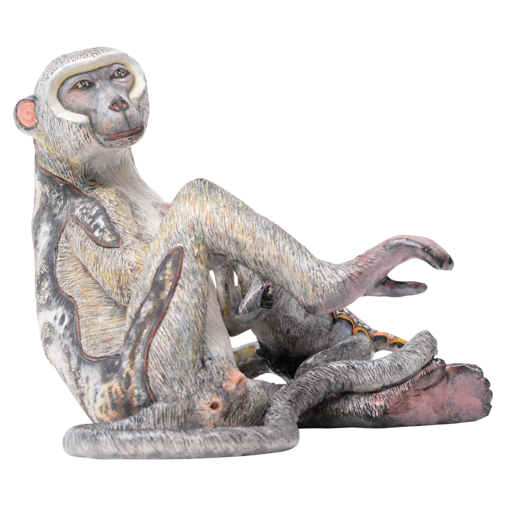 Mother monkey sculpture