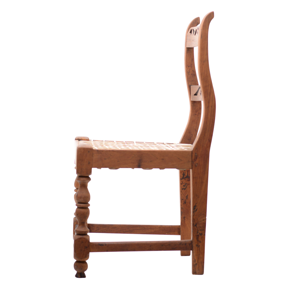 Wood with leather strips chair