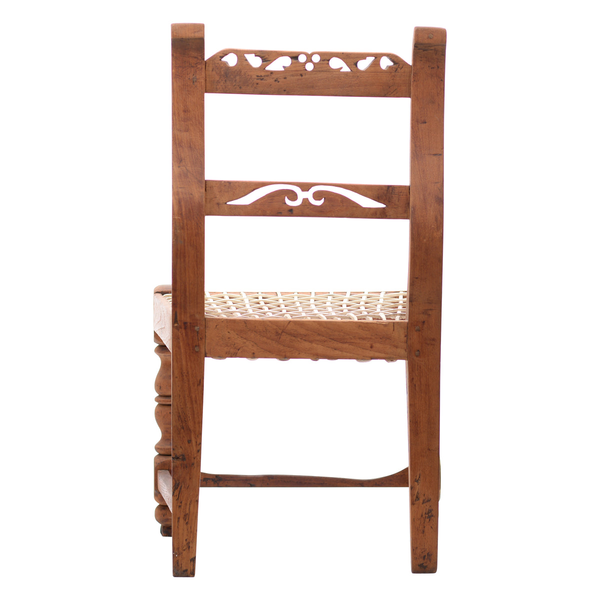 Wood with leather strips chair