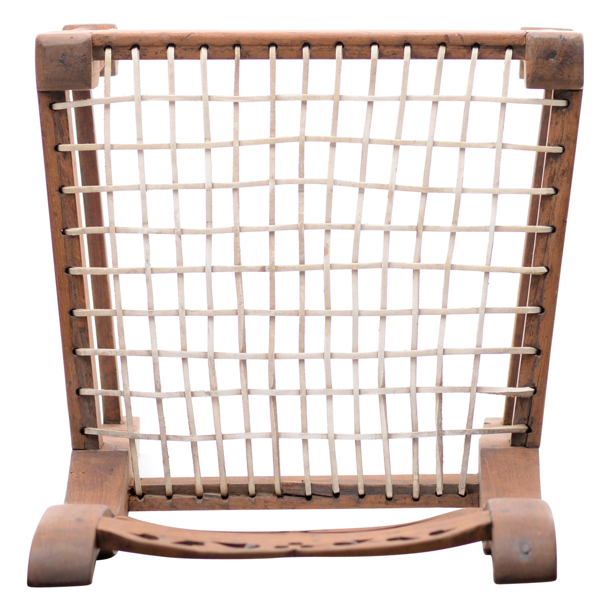 Wood with leather strips chair