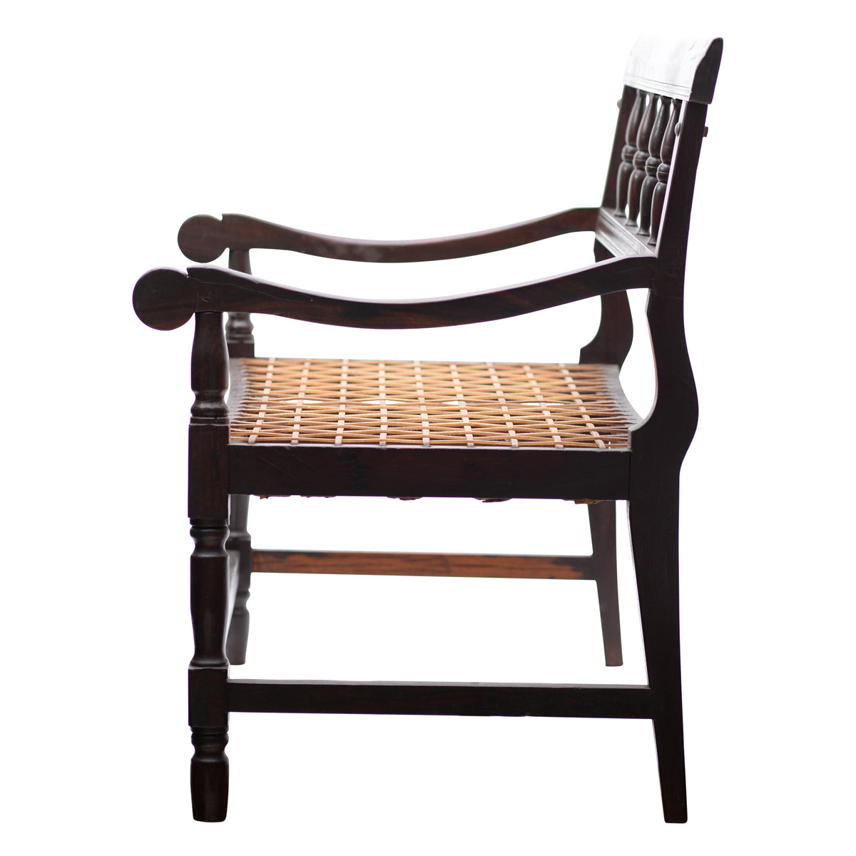 Wood with leather strips chair