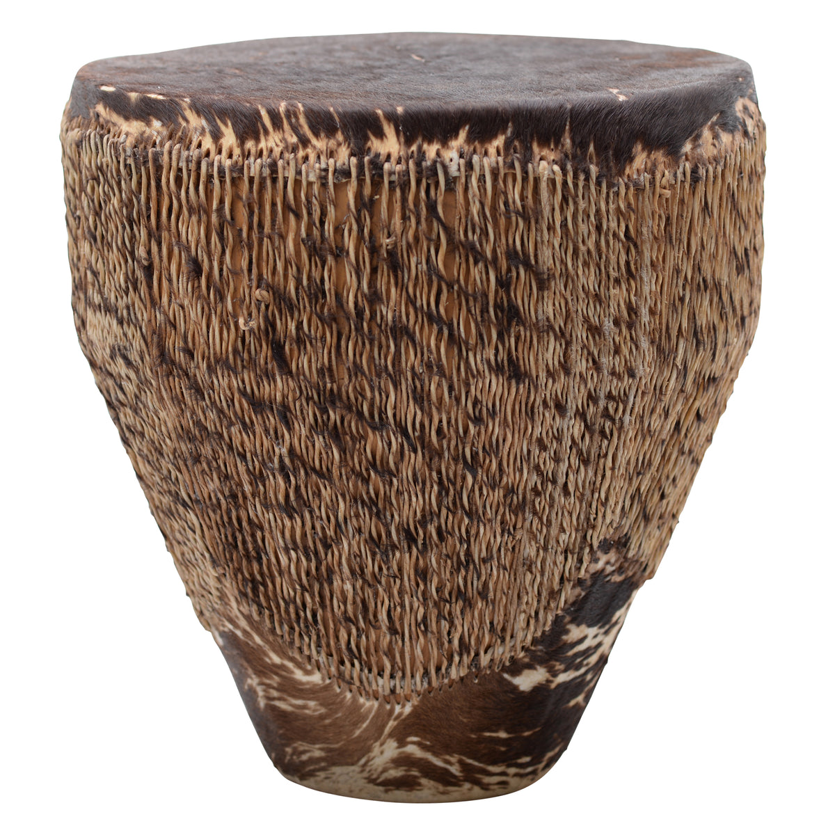 Nguni wood carved drum