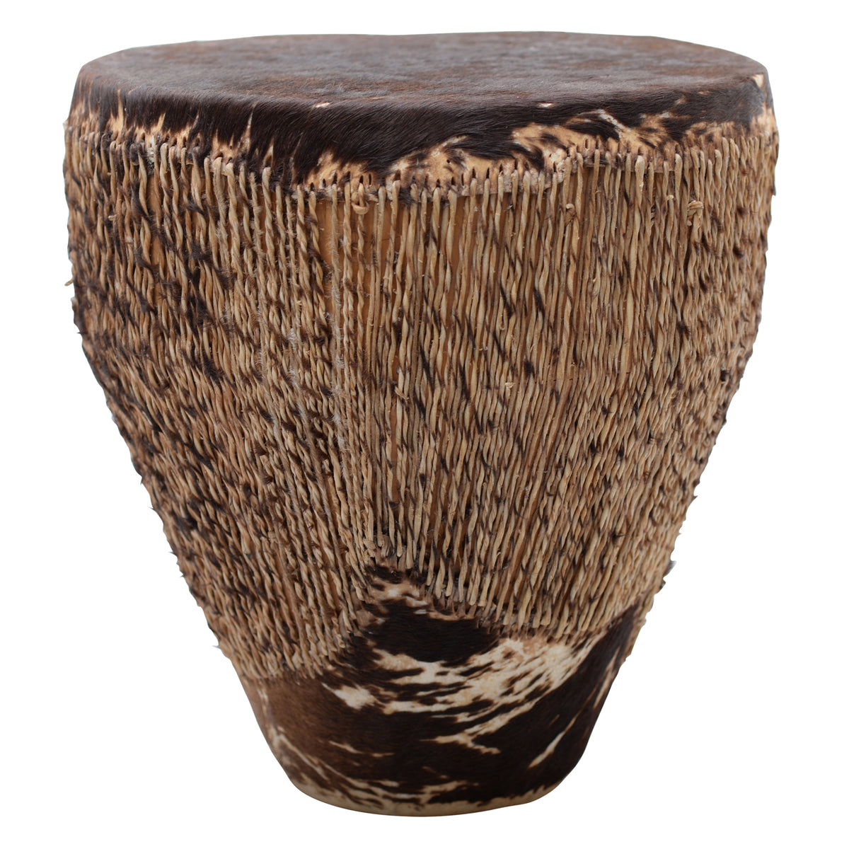 Nguni wood carved drum