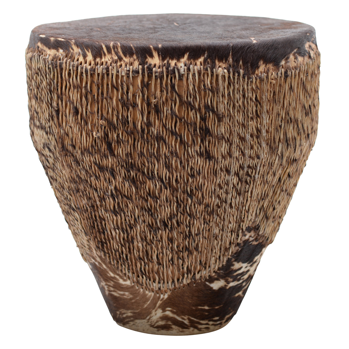 Nguni wood carved drum