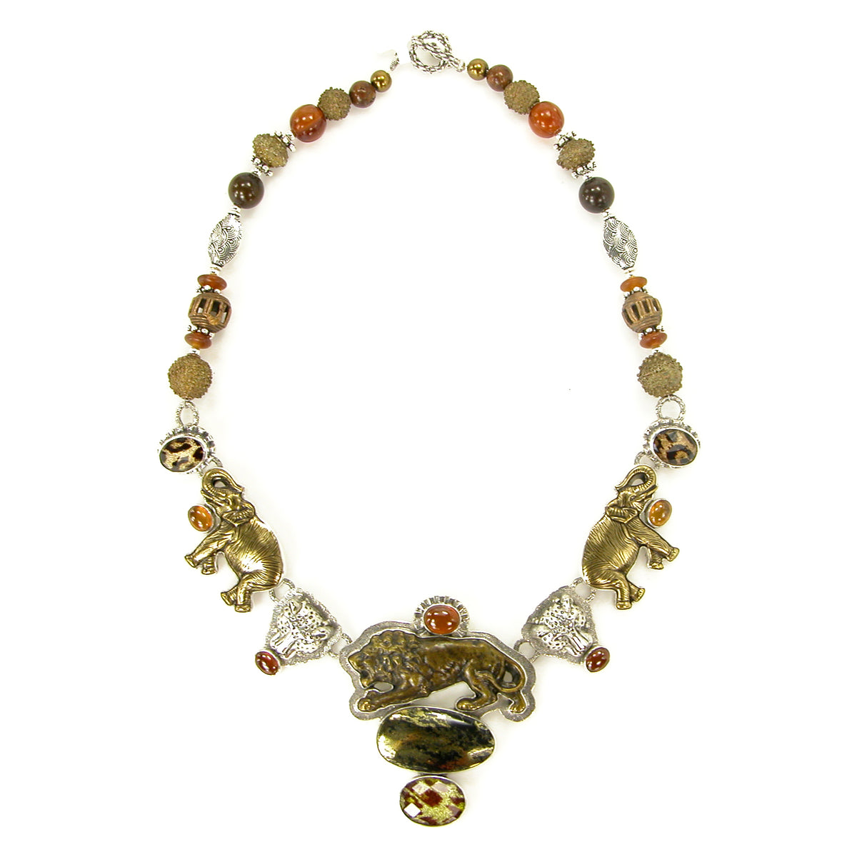 Mixed metal safari necklace