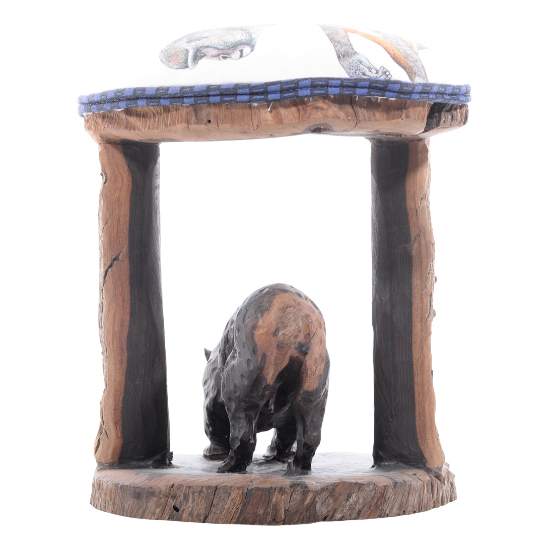 Leopard batonga stool