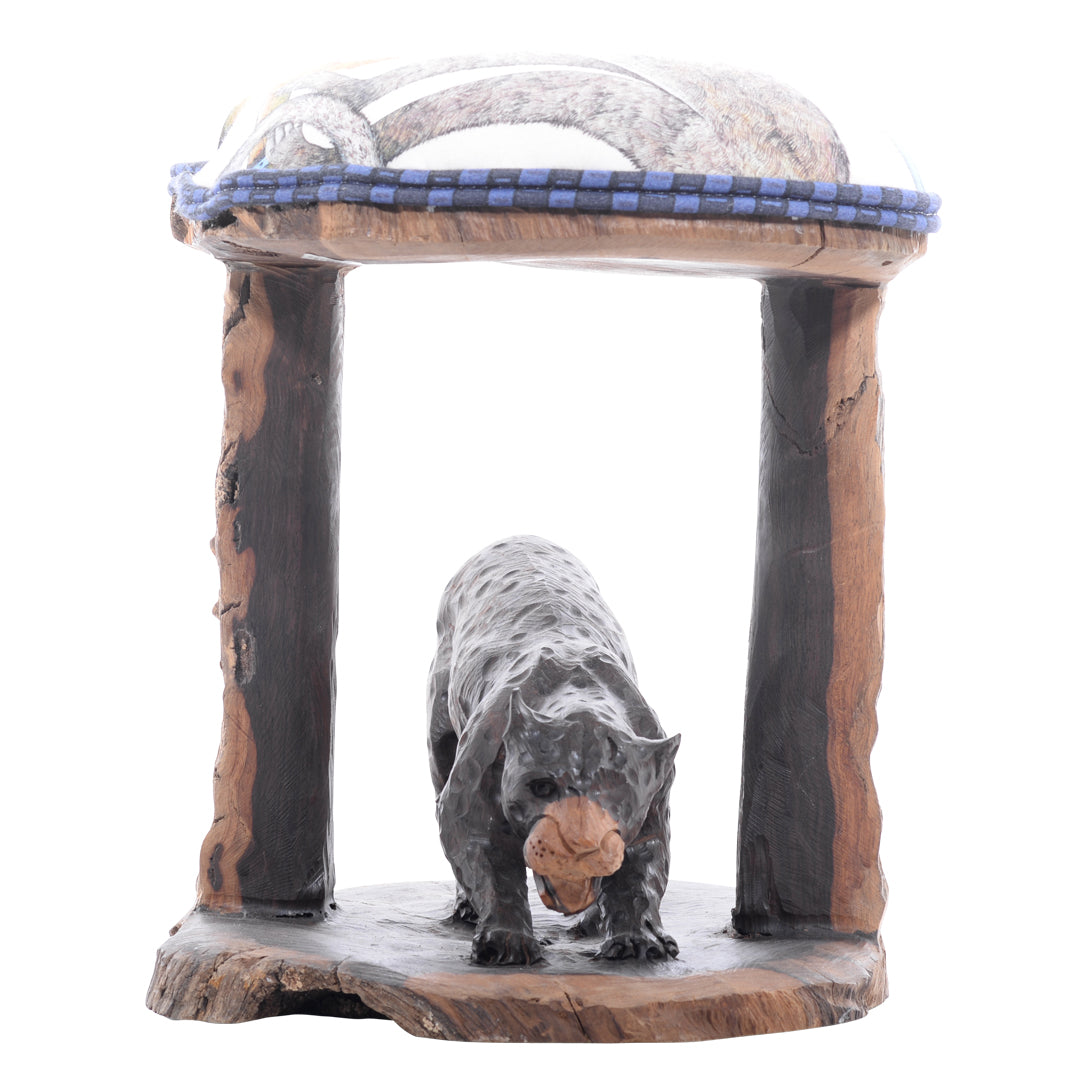 Leopard batonga stool