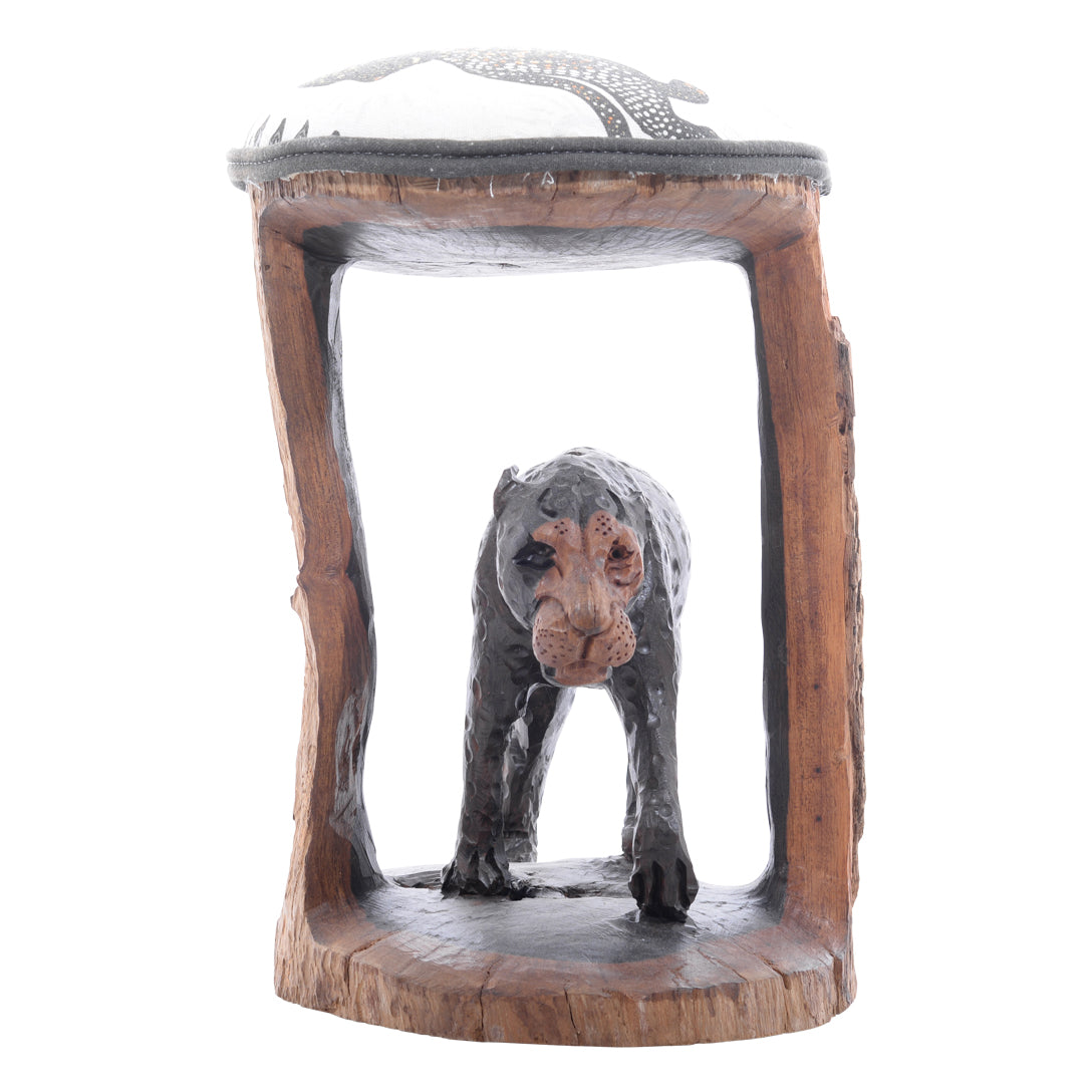 Leopard batonga stool