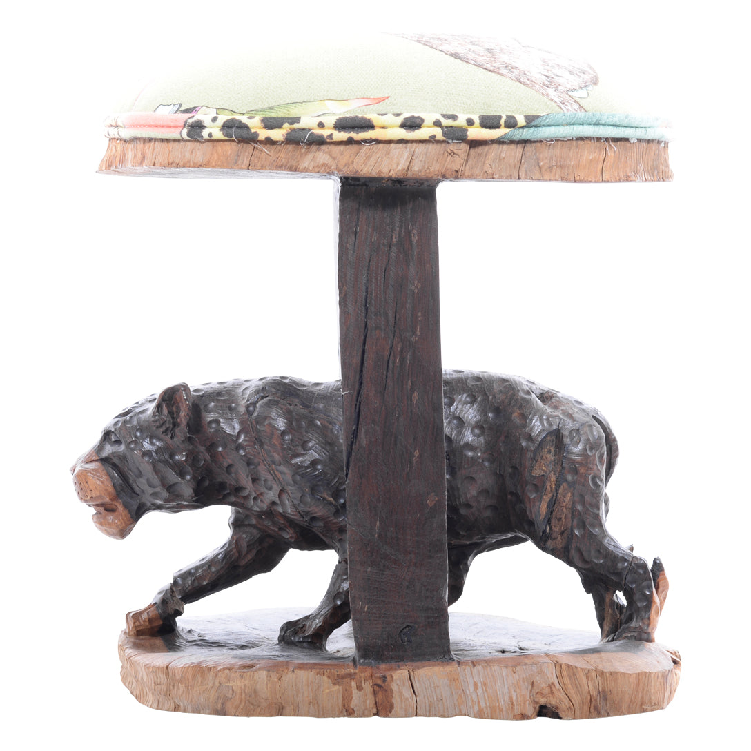 Leopard batonga stool