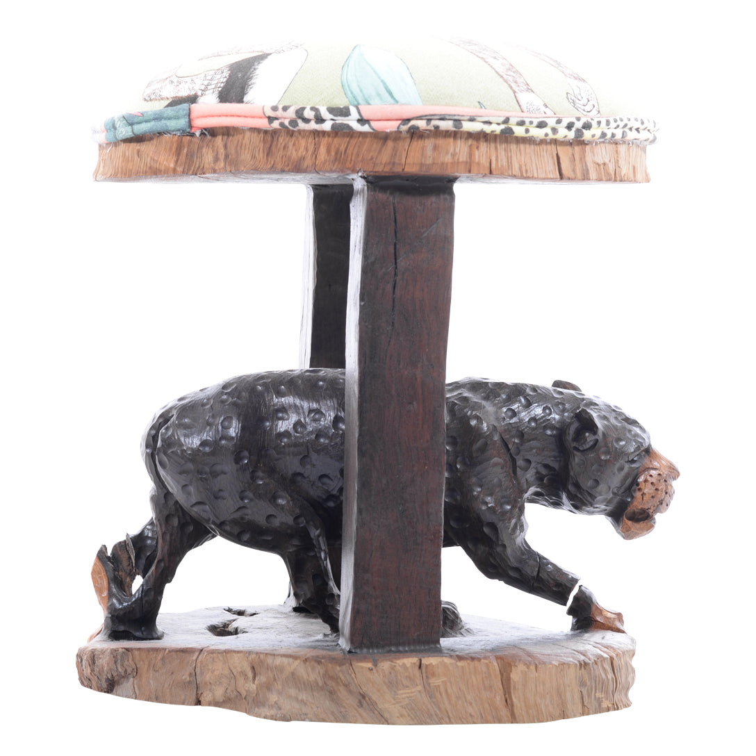 Leopard batonga stool