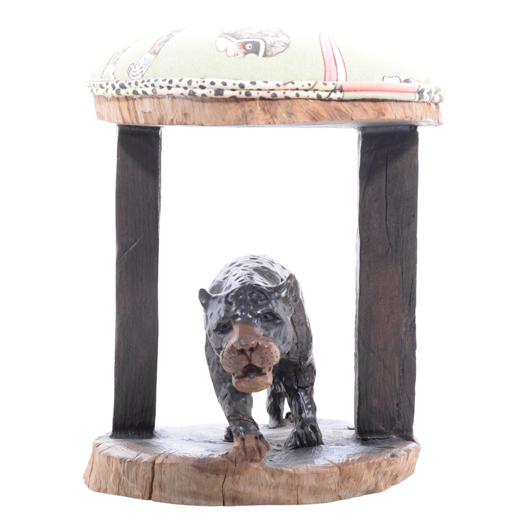 Leopard batonga stool