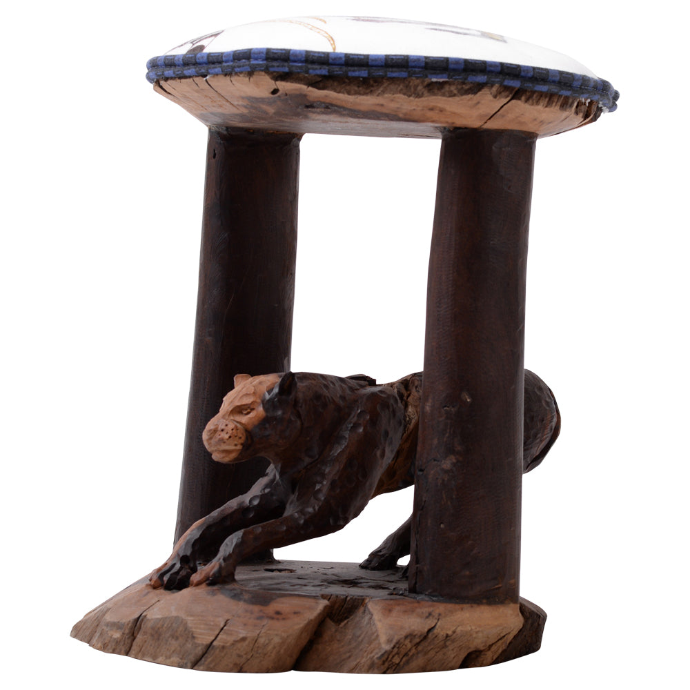 Leopard batonga stool