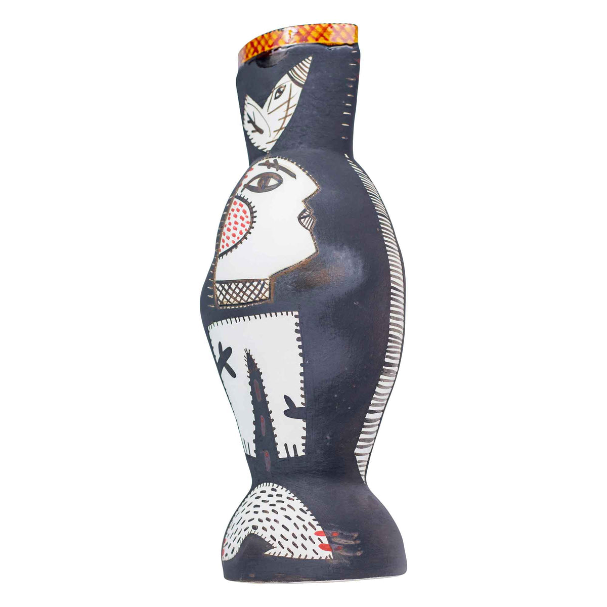 Abstract portrairt with cacti-vessel