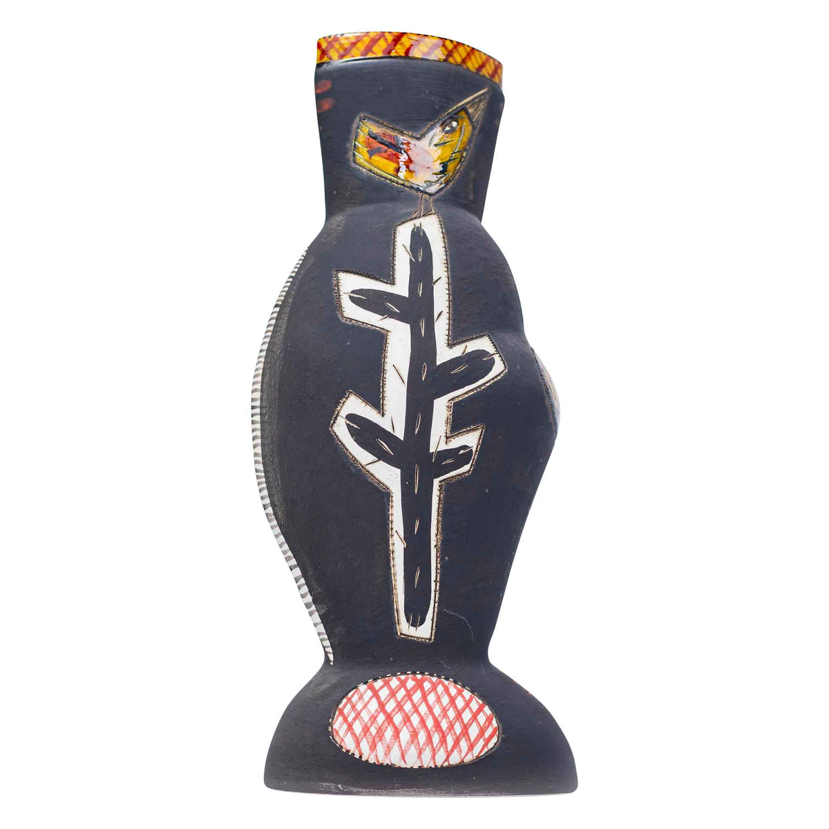 Abstract portrairt with cacti-vessel