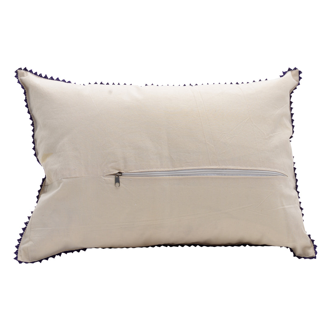 Moroccan silk cushion multicolor