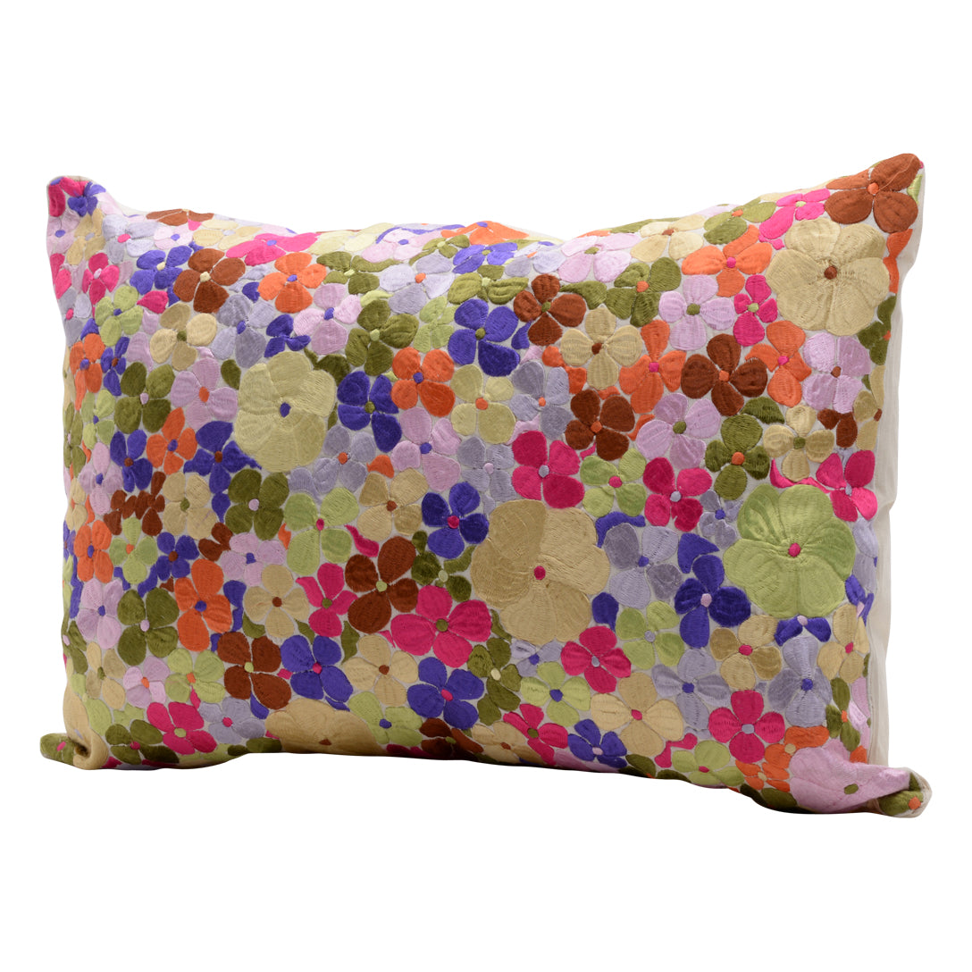 HANDMADE MORROCAN SILK CUSHION MULTI COLOR 21"X31"