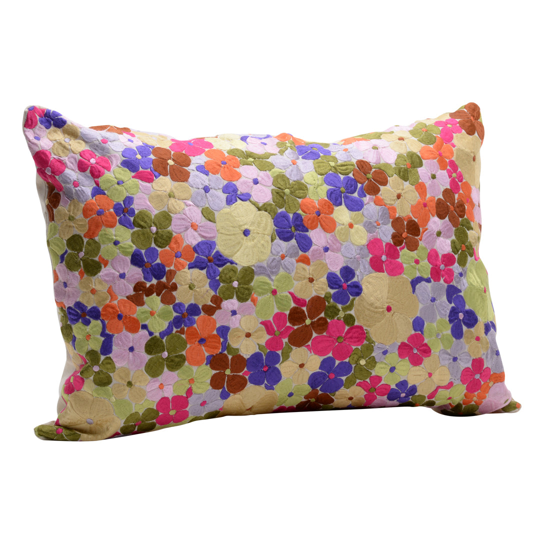 HANDMADE MORROCAN SILK CUSHION MULTI COLOR 21"X31"