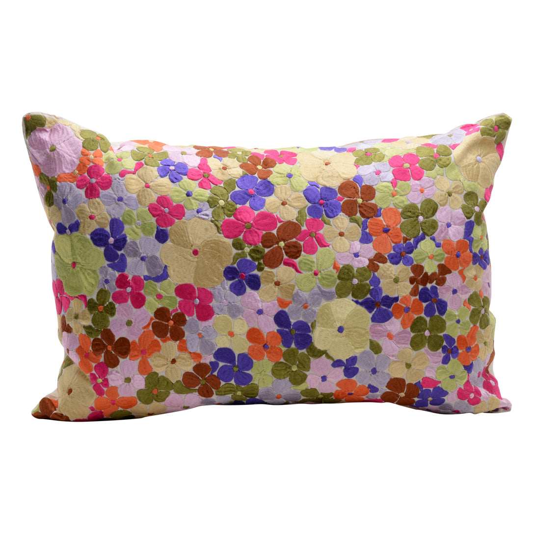 HANDMADE MORROCAN SILK CUSHION MULTI COLOR 21"X31"
