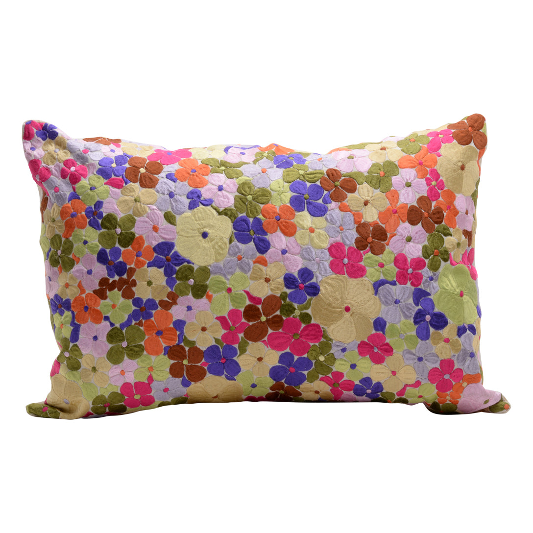 HANDMADE MORROCAN SILK CUSHION MULTI COLOR 21"X31"