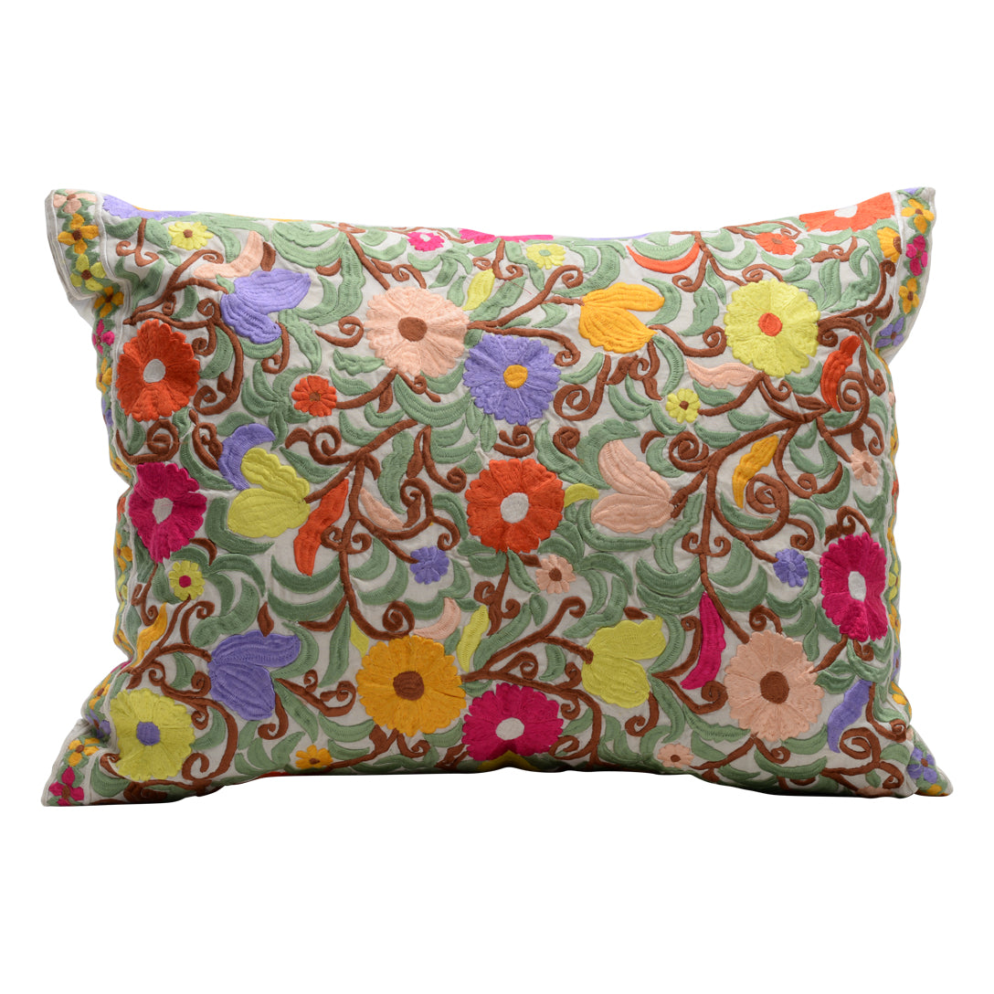 HANDMADE MORROCAN SILK CUSHION MULTI COLOR 24"X31"