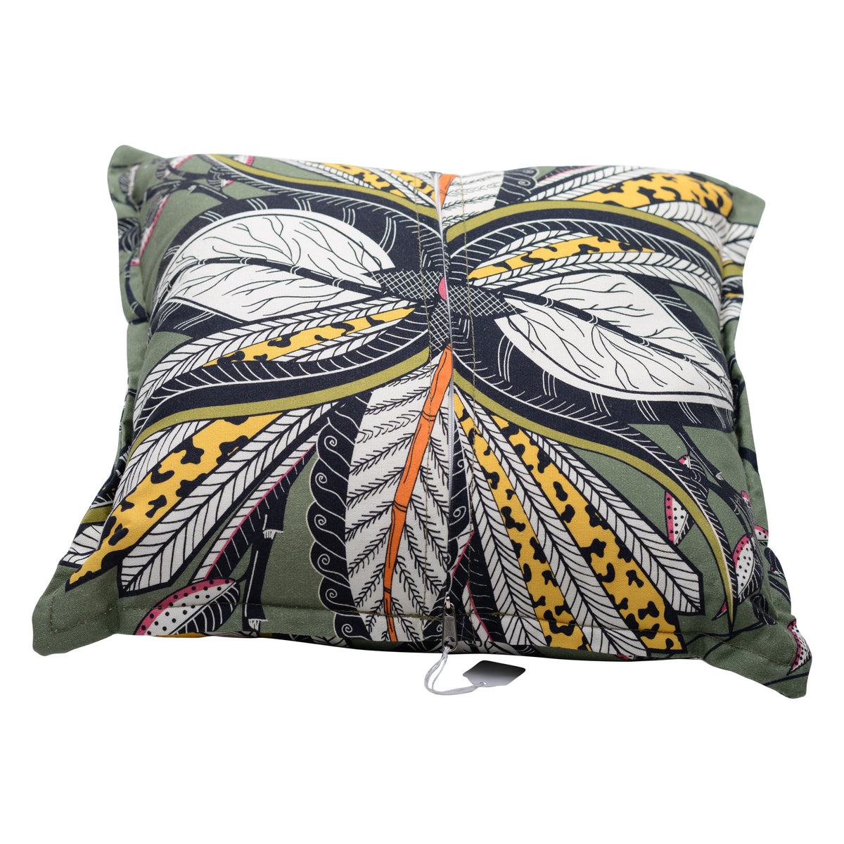 Hippo Flower Swamp Ochre Linen Pillow