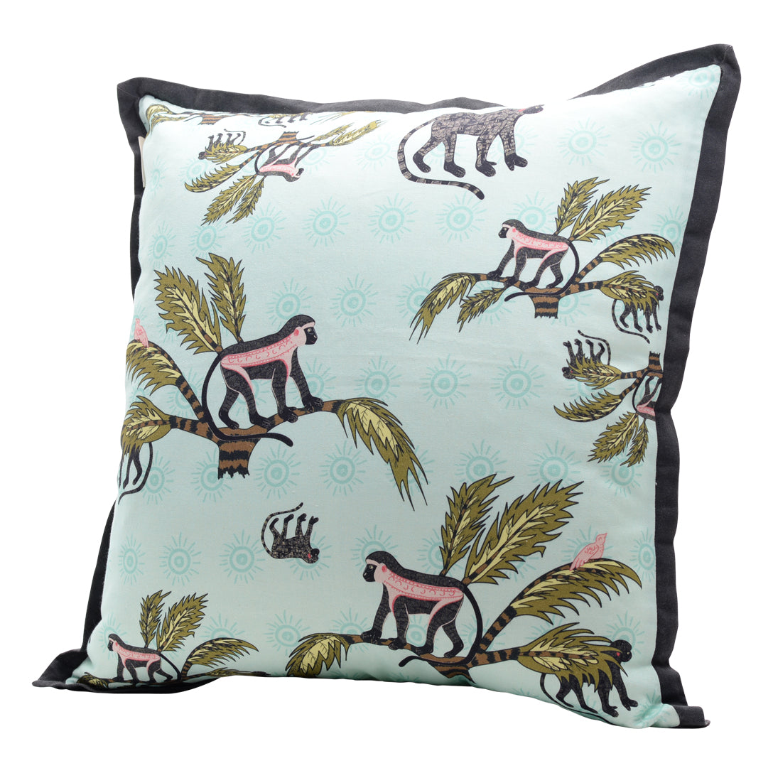Monkey Palm Oasis Linen Pillow