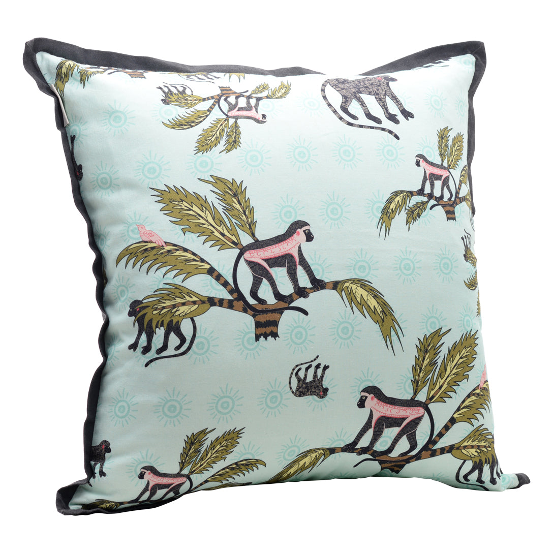 Monkey Palm Oasis Linen Pillow