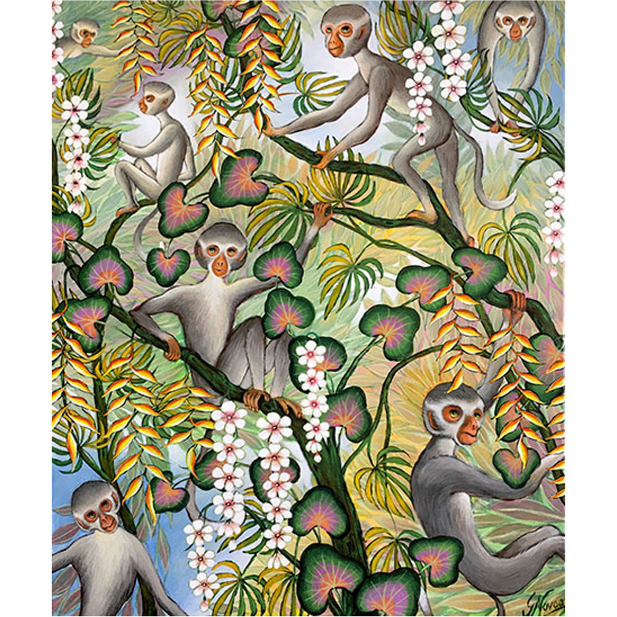 Playful monkeys